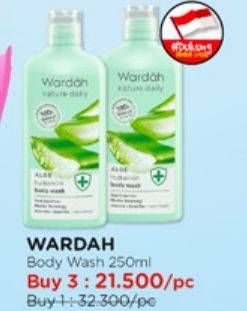 Promo Harga Wardah Body Wash Aloe 250 ml - Watsons
