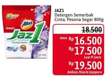 Promo Harga ATTACK Jaz1 Detergent Powder Semerbak Cinta, Pesona Segar 800 gr - Alfamidi