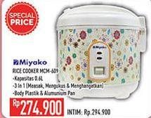 Promo Harga MIYAKO MCM-609 | Rice Cooker  - Hypermart