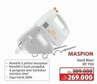 Promo Harga Maspion Hand Mixer MT-1150  - Lotte Grosir