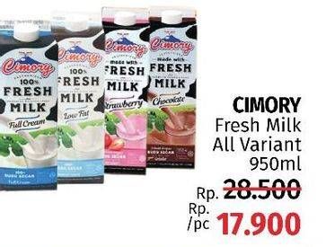 Promo Harga CIMORY Fresh Milk All Variants 950 ml - LotteMart