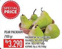 Promo Harga Pear Packham per 100 gr - Hypermart