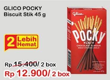 Promo Harga GLICO POCKY Stick per 2 box 45 gr - Indomaret
