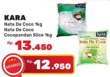 Promo Harga Kara Nata De Coco Original, Cocopandan Slice 1000 gr - Yogya