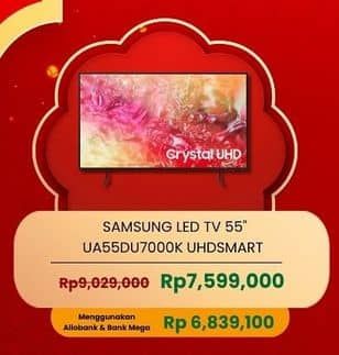 Promo Harga Samsung UA55DU7000K UDH Smart TV  - Carrefour