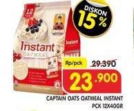 Promo Harga CAPTAIN OATS Oatmeal Instant 12 pcs - Superindo