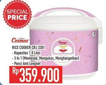 Promo Harga COSMOS CRJ 3301 | Rice Cooker  - Hypermart