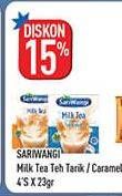 Promo Harga Sariwangi Milk Tea Teh Tarik, Caramel 4 pcs - Hypermart