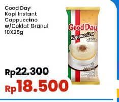 Promo Harga Good Day Cappuccino per 10 sachet 25 gr - Indomaret