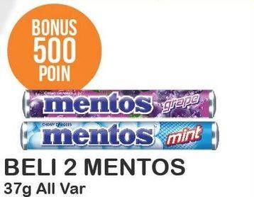 Promo Harga MENTOS Candy All Variants per 2 pouch 37 gr - Alfamart