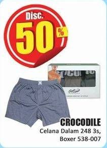 Promo Harga Crocodile Boxer Pria/Crocodile Underwear Reguler  - Hari Hari