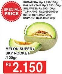 Promo Harga Melon Super/ Sky Rocket 100gr  - Hypermart