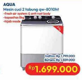 Promo Harga Aqua QW-8010 HT | Mesin Cuci 2 Tabung  - Hypermart