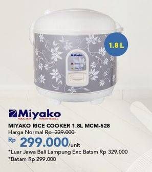 Promo Harga MIYAKO MCM 528 | Magic Com 1800 ml - Carrefour