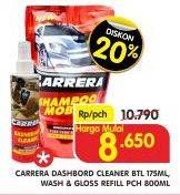 Promo Harga CARRERA Pembersih Dash Board 175ml/Shampoo Mobil 800ml  - Superindo