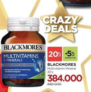 Promo Harga BLACKMORES Multivitamins + Minerals 30 pcs - Watsons