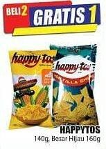 Promo Harga HAPPY TOS Tortilla Chips Jagung Bakar, Besar Hijau  - Hari Hari