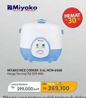 Promo Harga Miyako MCM-606 B Magic Com  - Carrefour