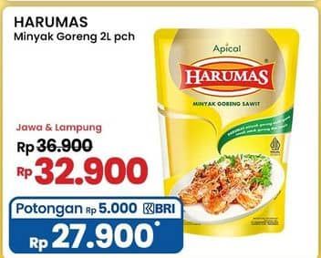 Promo Harga Harumas Minyak Goreng 2000 ml - Indomaret