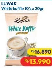 Promo Harga Luwak White Koffie Original per 10 sachet 20 gr - Hypermart
