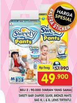 Promo Harga Sweety Silver Pants M30 30 pcs - Superindo
