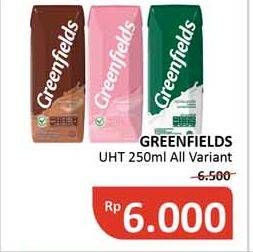 Promo Harga GREENFIELDS UHT All Variants 250 ml - Alfamidi