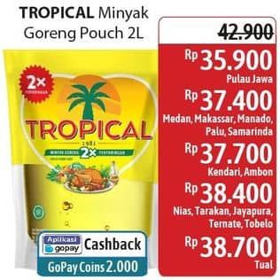 Promo Harga Tropical Minyak Goreng 2000 ml - Alfamidi