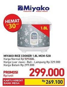 Promo Harga MIYAKO MCM 528 | Magic Com  - Carrefour