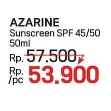 Promo Harga Azarine Hydrasoothe Sunscreen Gel SPF45/Azarine Hydramax-C Sunscreen Serum SPF 50   - LotteMart