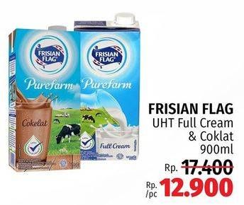 Promo Harga FRISIAN FLAG Susu UHT Purefarm Full Cream, Swiss Chocolate 900 ml - LotteMart