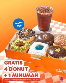 Promo Harga Gratis 4 Donut + 1 Minuman  - Dunkin Donuts