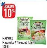 Promo Harga MAESTRO Mayonnaise/ Thousand Island 100gr  - Hypermart