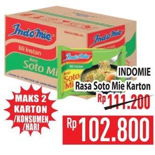 Promo Harga Indomie Mi Kuah Soto Mie per 40 pcs 70 gr - Hypermart