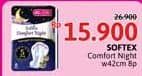 Promo Harga Softex Comfort Night Wing 42cm 8 pcs - Alfamidi