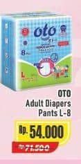 Promo Harga OTO Adult Diapers Pants L8 8 pcs - Alfamart