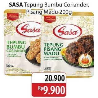 Promo Harga Sasa Tepung Bumbu Premium Pisang Madu, Coriander 200 gr - Alfamidi