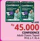 Promo Harga Confidence Adult Classic Night Ekstra Serap & Kering L7, M8, XL6 6 pcs - Alfamidi