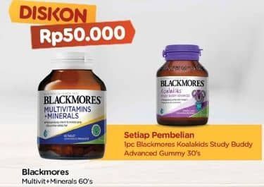 Promo Harga Blackmores Multivitamins + Minerals 60 pcs - TIP TOP