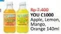 Promo Harga You C1000 Health Drink Vitamin Apple, Orange, Mango, Lemon 140 ml - Alfamidi