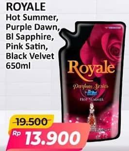 Promo Harga So Klin Royale Parfum Collection Hot Summer, Purple Dawn, Blue Sapphire, Pink Satin, Black Velvet 650 ml - Alfamart