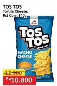 Promo Harga Happy Tos Tortilla Chips Nacho Cheese, Jagung Bakar/Roasted Corn 140 gr - Alfamart