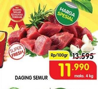 Promo Harga Daging Semur per 100 gr - Superindo