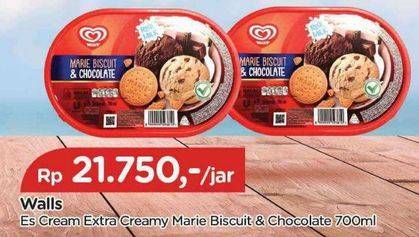 Promo Harga Walls Ice Cream Marie Chocolate 700 ml - TIP TOP