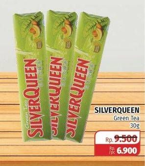 Promo Harga SILVER QUEEN Chocolate Green Tea 28 gr - Lotte Grosir