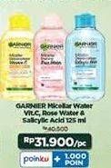 Promo Harga Garnier Micellar Water Rose, Vitamin C, Salicylic BHA 125 ml - Indomaret
