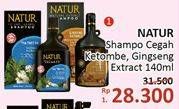 Promo Harga NATUR Shampoo Cegah Ketombe, Gingseng 140 ml - Alfamidi