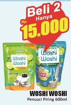 Promo Harga Woshi Woshi Dishwash  600 ml - Hari Hari