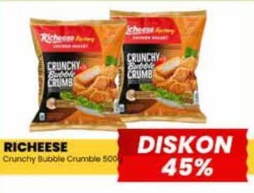 Promo Harga Richeese Factory Chicken Nugget Crunchy Bubble Crumb 500 gr - Yogya