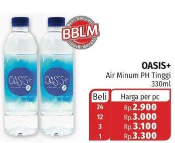 Promo Harga OASIS Air Mineral 330 ml - Lotte Grosir