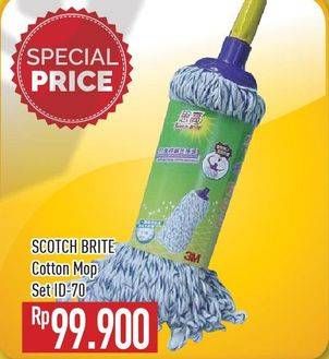 Promo Harga 3M SCOTCH BRITE Cotton Mop Set ID-70  - Hypermart